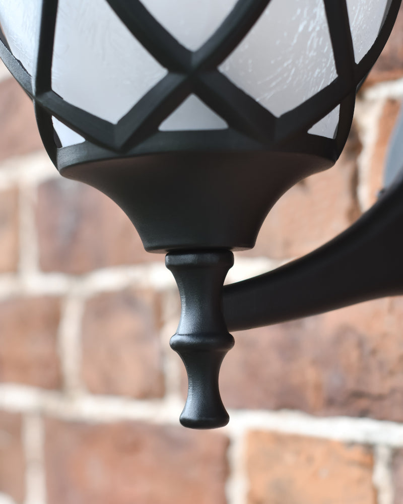 Magnified view of the ornate base 