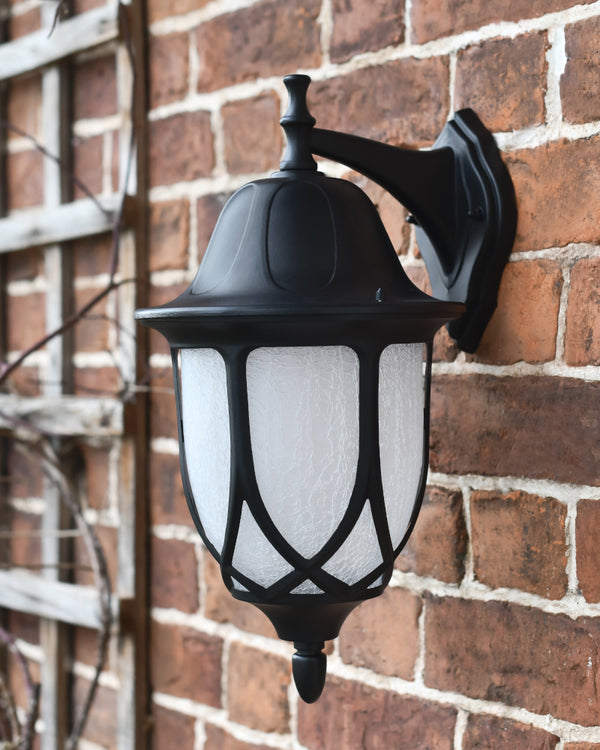 'Selene' Frosted Glass Traditional Top Fix Wall Lantern