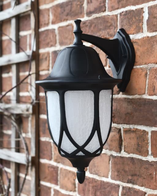 'Selene' Frosted Glass Traditional Top Fix Wall Lantern - thumbnail
