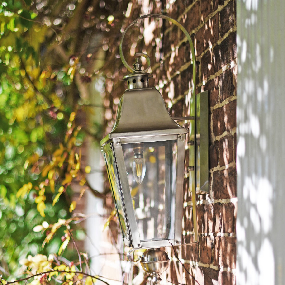 Side View Of Antique Silver Devonshire Wall Light
