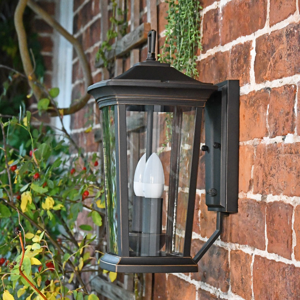 "Silbury" Medium Antique Bronze Wall Lantern