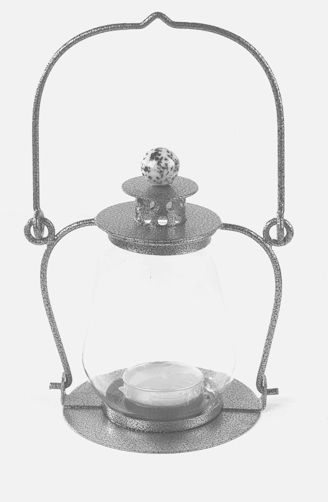 Designer Silver Garden Candle Lantern