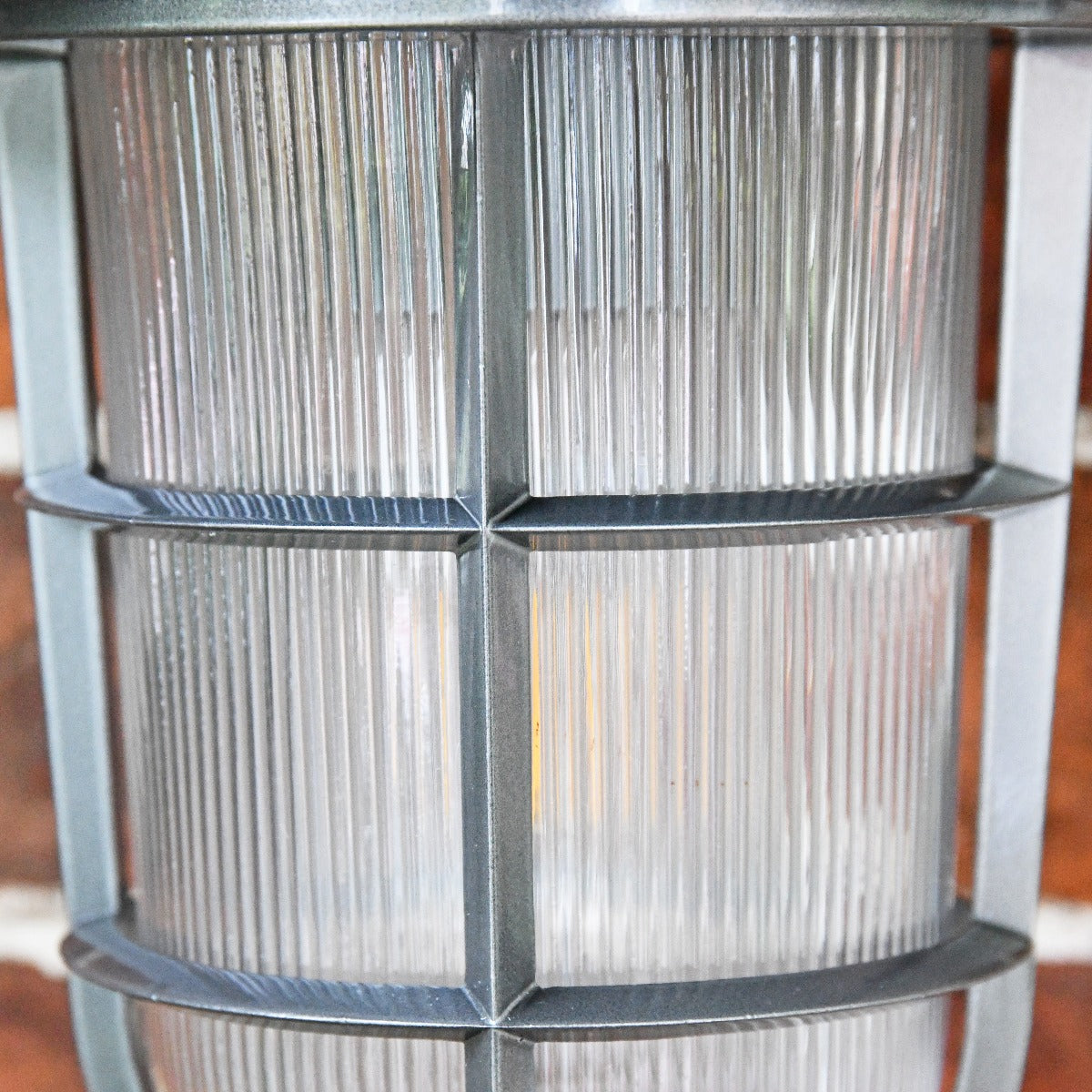 Large Silver Nautical Style Top Fix Wall Lantern