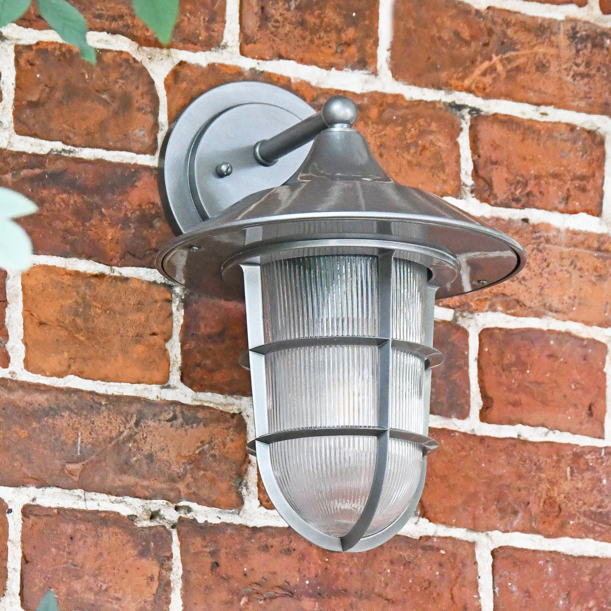 Large Silver Nautical Style Top Fix Wall Lantern