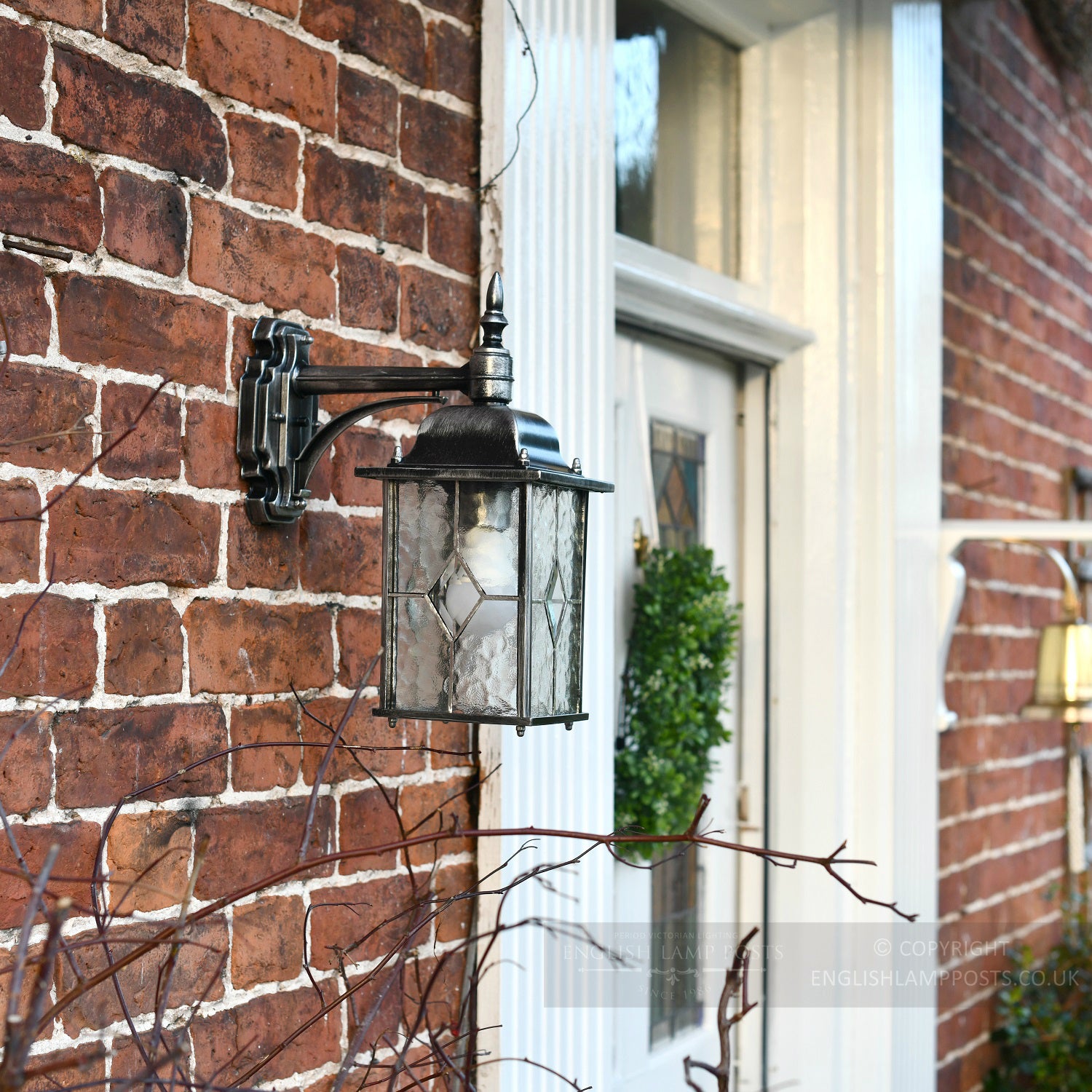 Silver Suspended Porch Wall Light