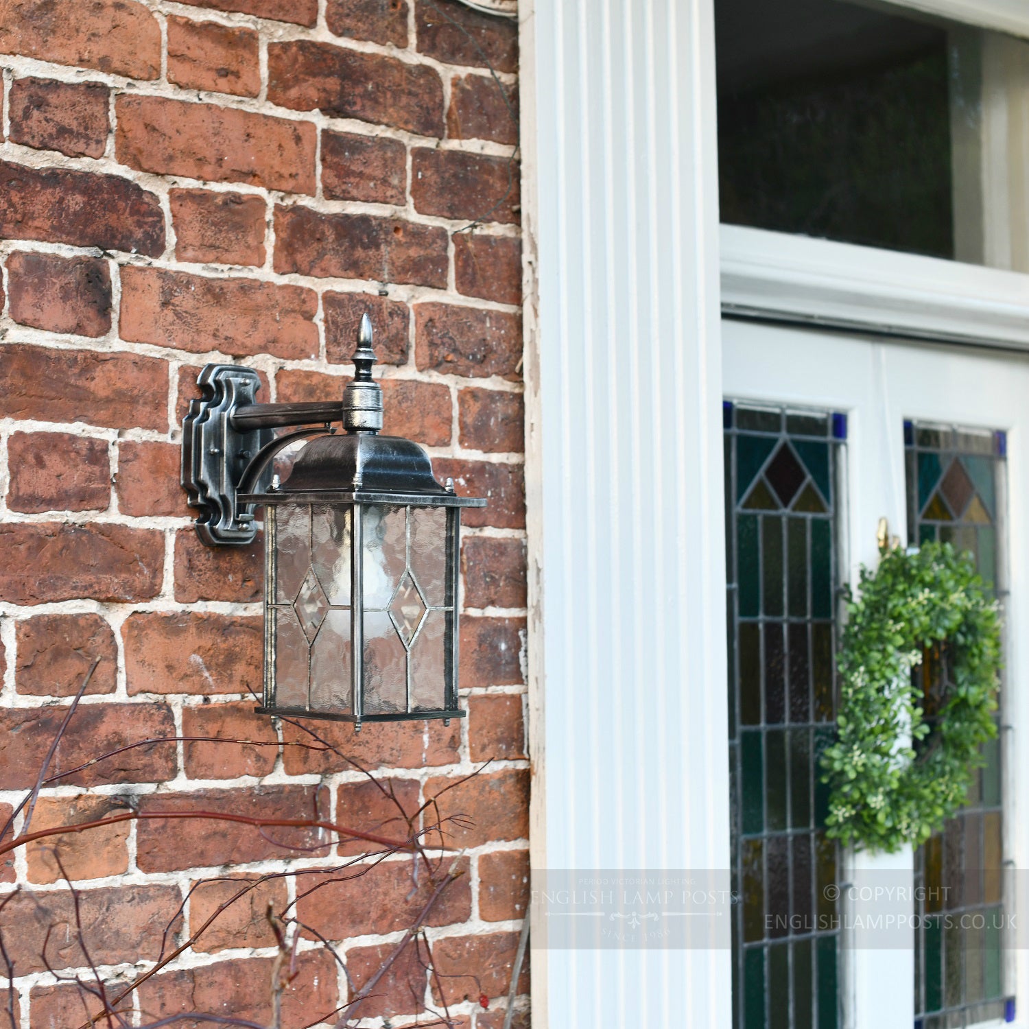 Silver Top Fix Hanging Wall Lantern