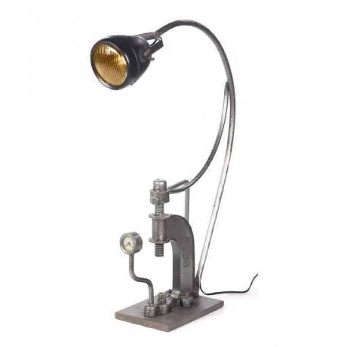 Silver "Workshop Inspired" Industrial Table Lamp