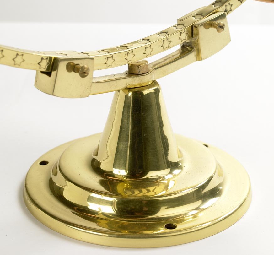 'Solstice Keeper' Brass and Copper Armillary Sphere