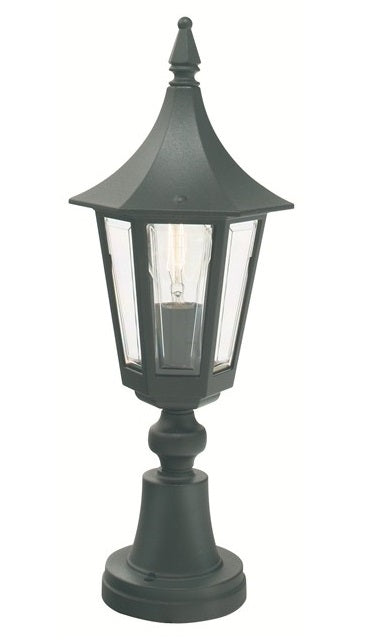 Simplistic Black Hexagonal Pedestal Light