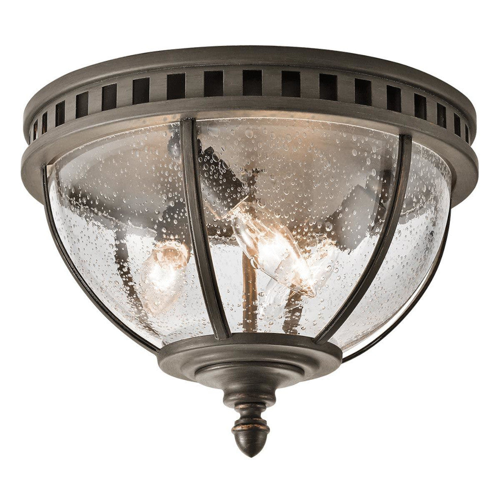 'Sledmere' Bronzed Ornate Flush Ceiling Light
