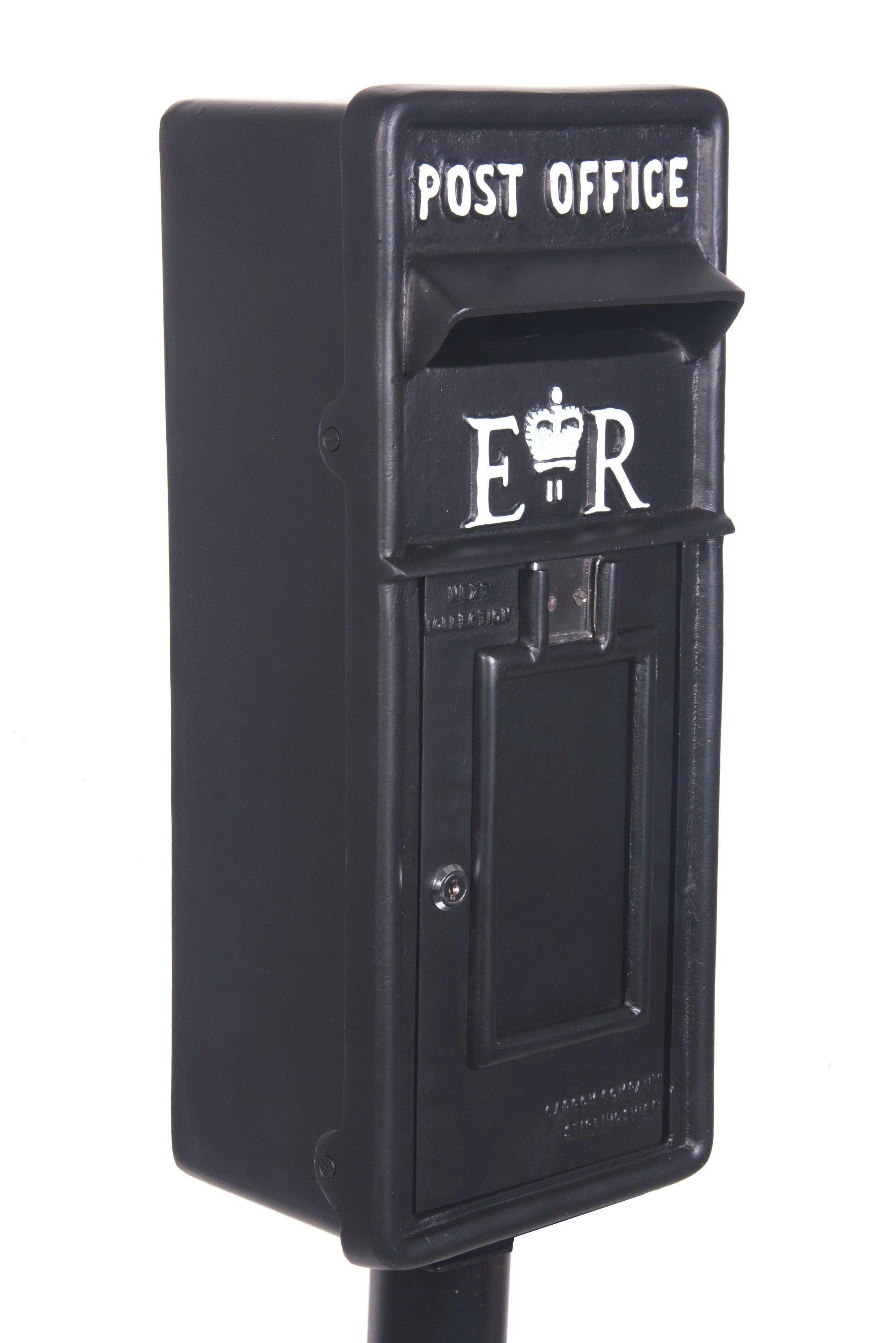 Black Slim er post box on stand