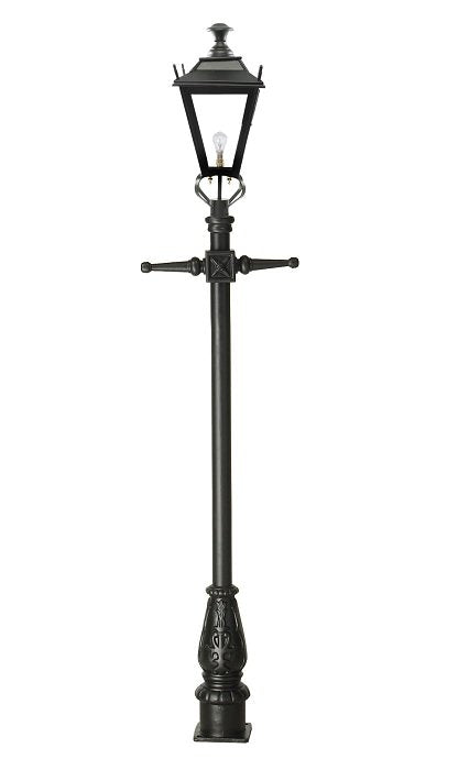 Black Dorchester Traditional Lamp Post Set 2.3m