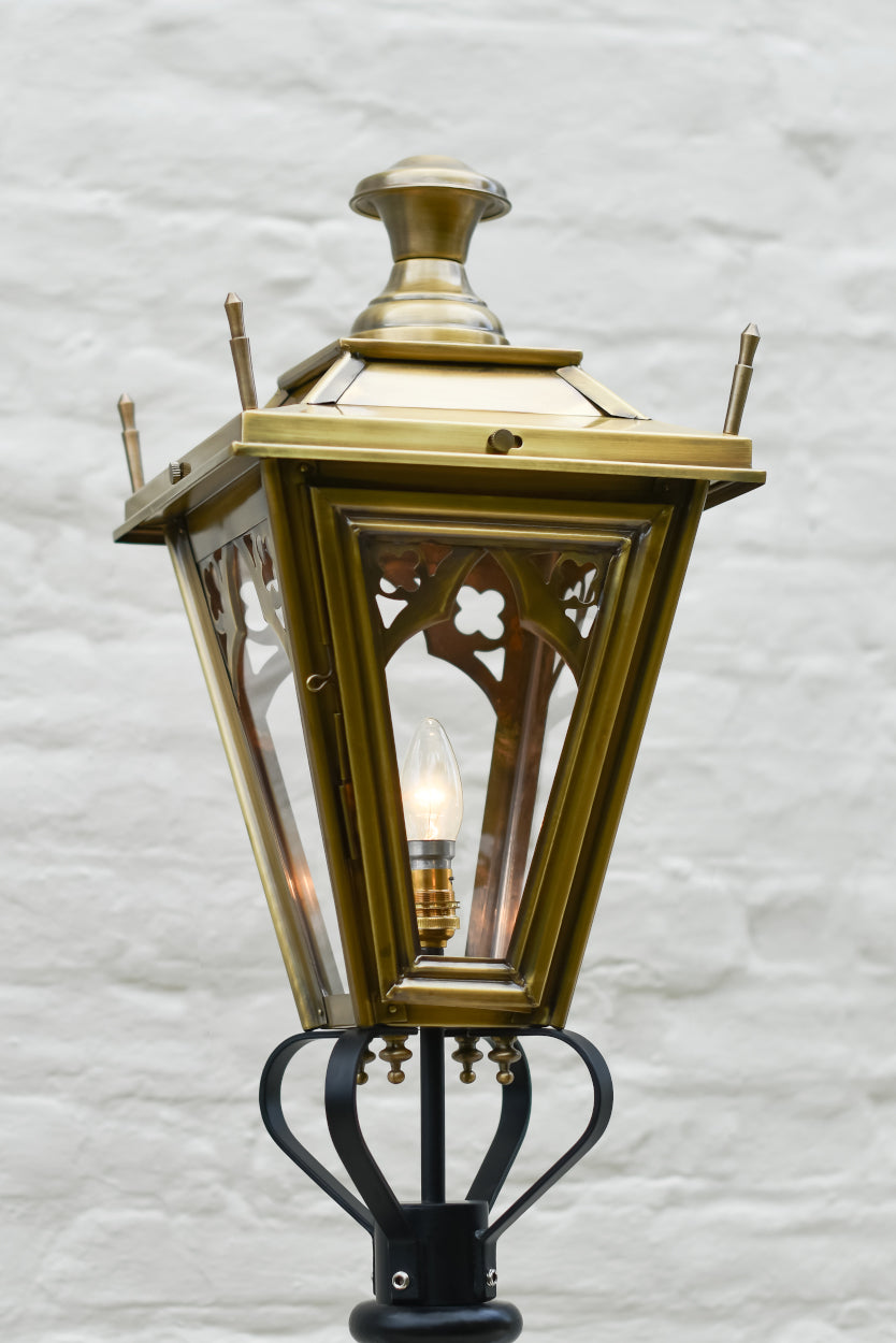 Small Antique Brass Gothic Lantern