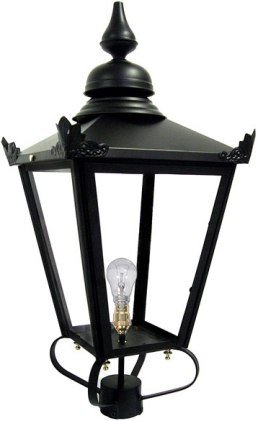 Black Victorian Wall Light On Ornate Corner Bracket