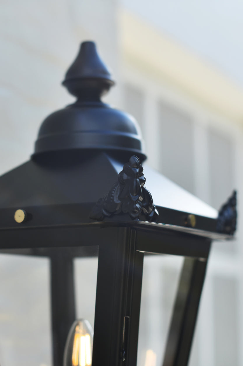 60cm Black Victorian Lantern finials