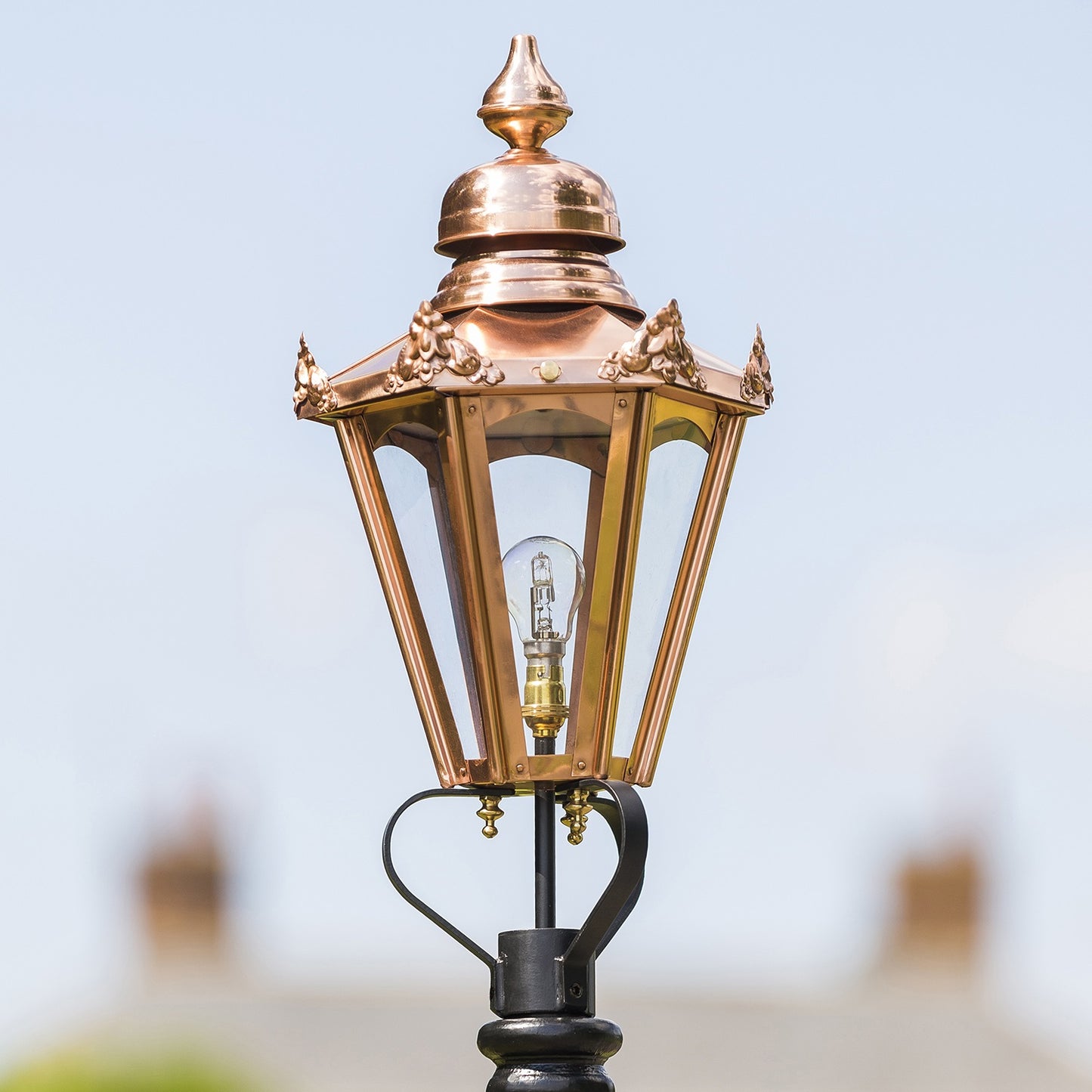 Small Copper Hexagon Victorian Lantern