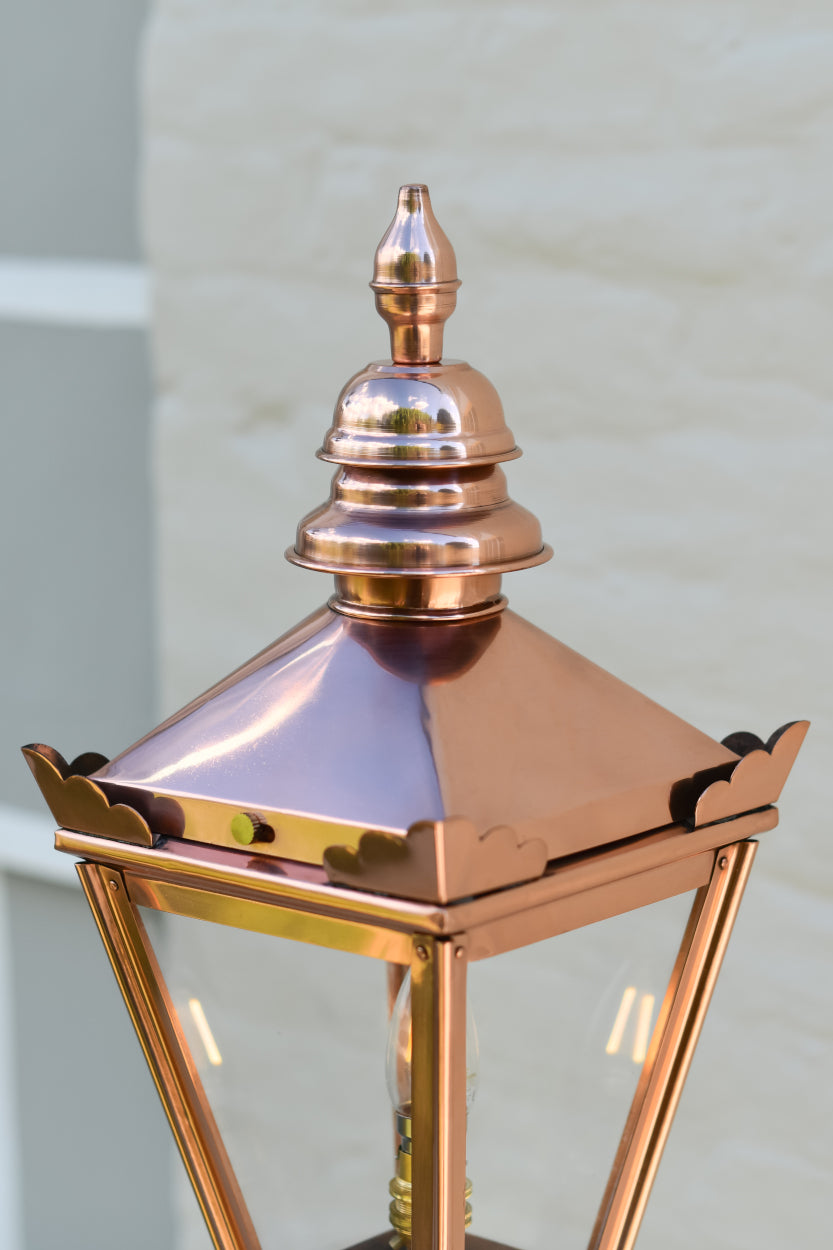 Small Copper 'Kensington' Lantern Top