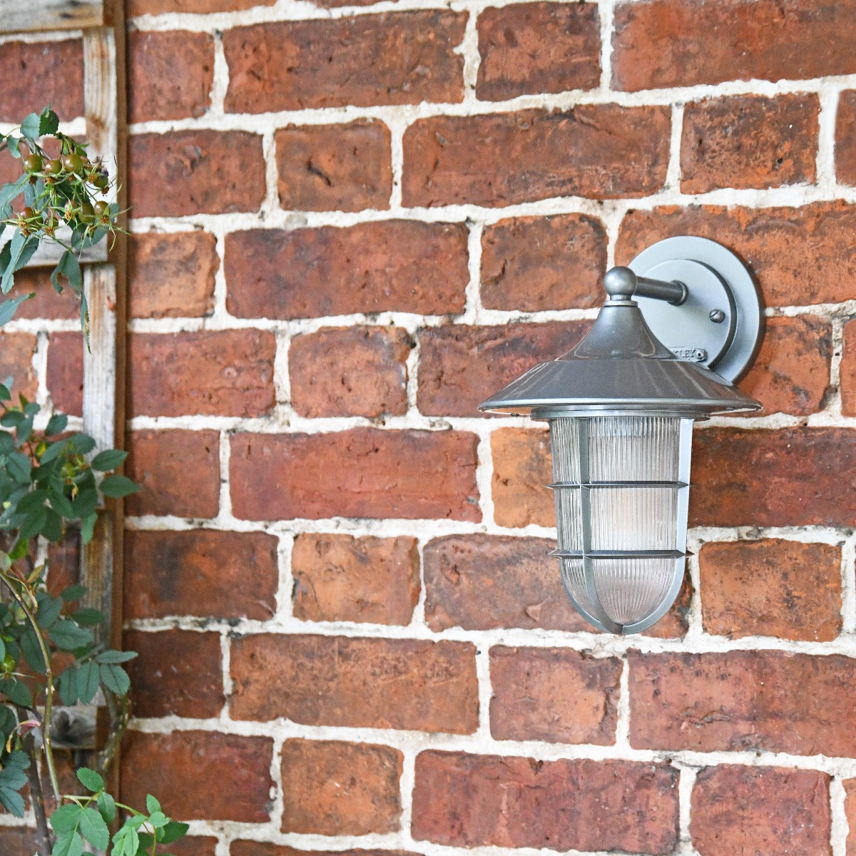 Small Silver Nautical Style Top Fix Wall Lantern