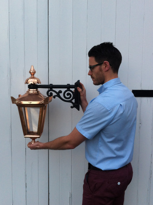 Small Copper Top Fix Wall Lantern