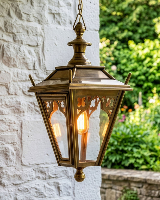 Antique Brass 'Canterbury' Hanging Lantern Digital Illustration