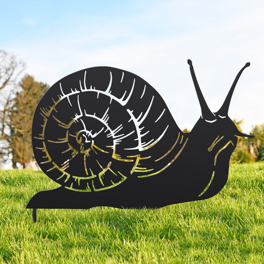 Snail Sheet Steel Silhouette In Black