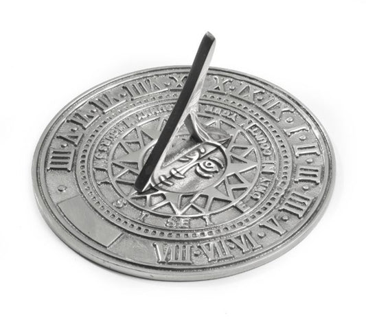 'Soles' Engraved Garden Chrome Sundial