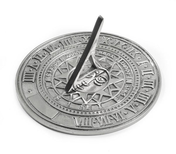 'Soles' Engraved Garden Chrome Sundial