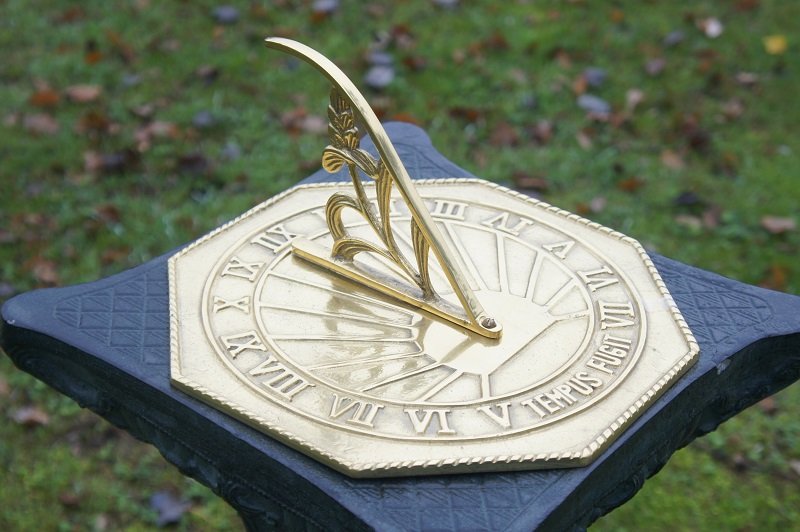 Modern Brass Garden Sundial