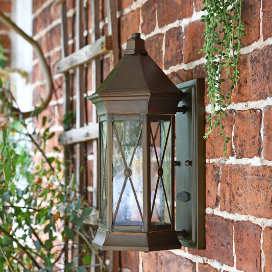 Solid Brass Traditional Flush Fitting Wall Lantern