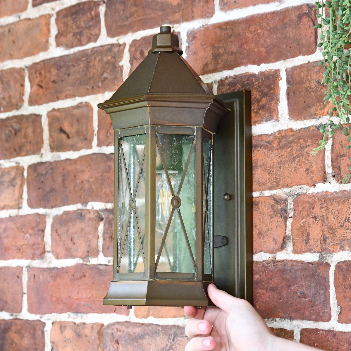 Solid Brass Traditional Flush Fitting Wall Lantern