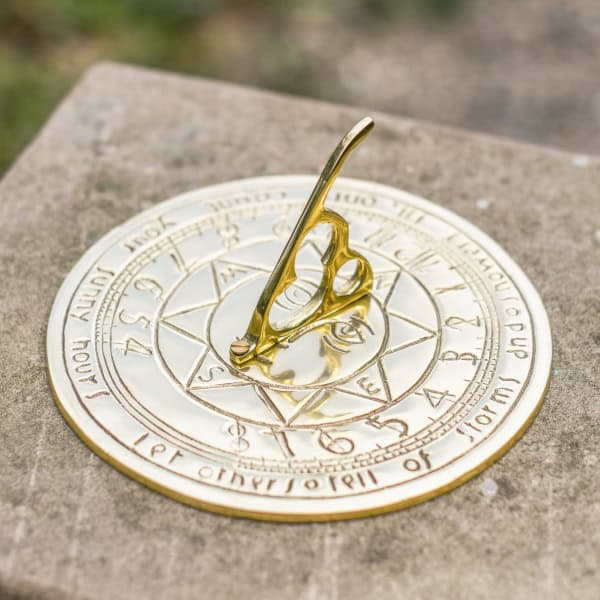 'Solskin' Brass Sundial - thumbnail