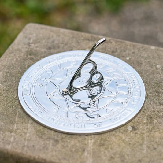 'Solskin' Chrome Sundial - thumbnail