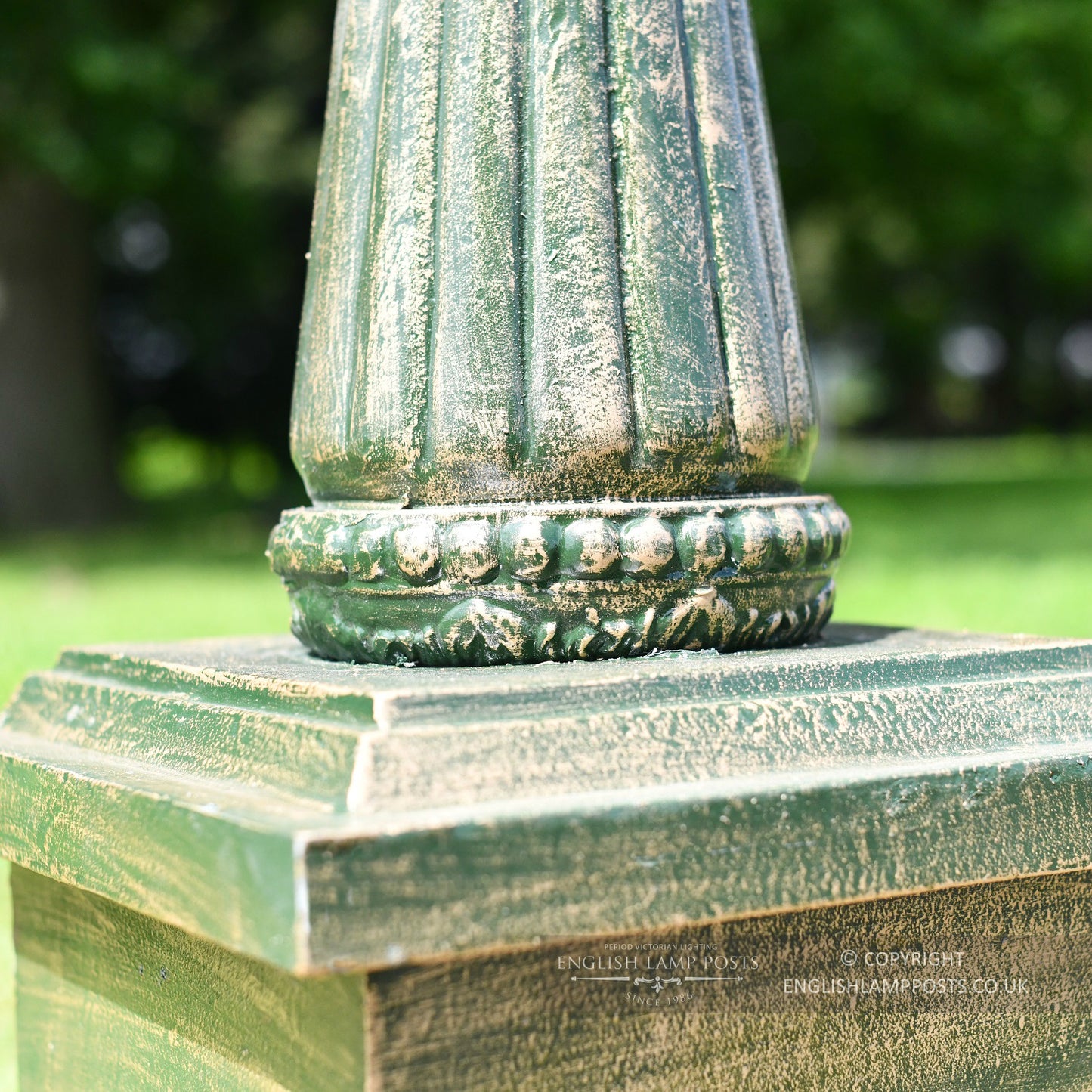 Square Cast Iron Lamp Post Base