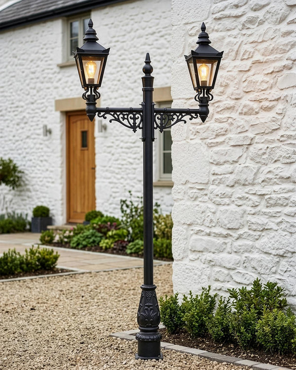Dual Headed Highbury Lamp Post Set