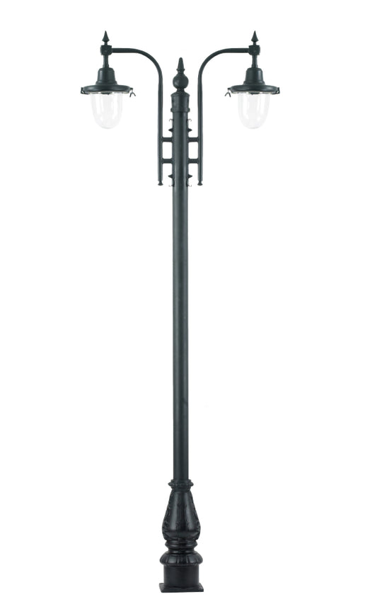 St Florent Dual Head Swan Neck Lamp Post