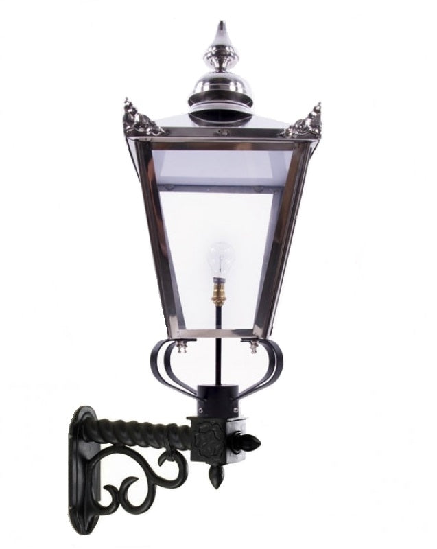 Stainless Steel Lantern and Royale Bracket Lighting Set