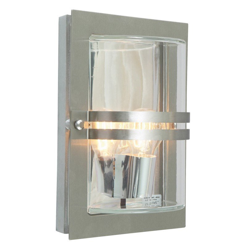 "Hythgate" Rectangular Modern Porch Light with Frosted Glass