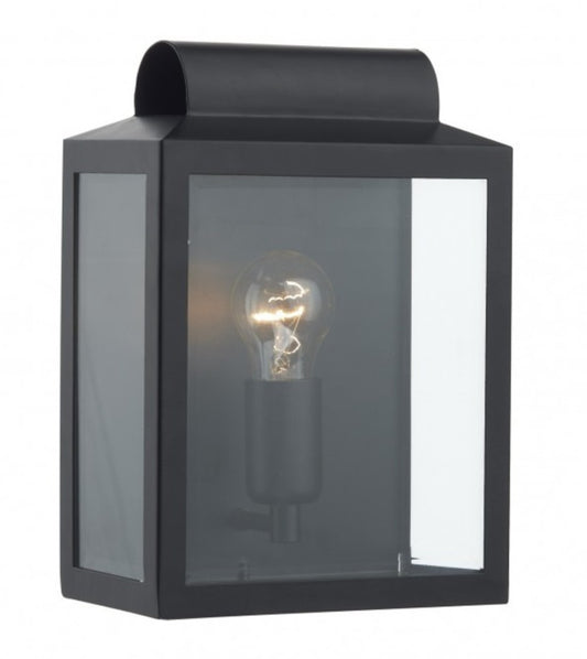 'Stapeley' Black Rectangular Flush Fit Wall Lantern
