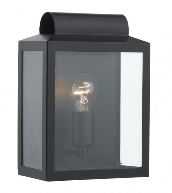 'Stapeley' Black Rectangular Flush Fit Wall Lantern