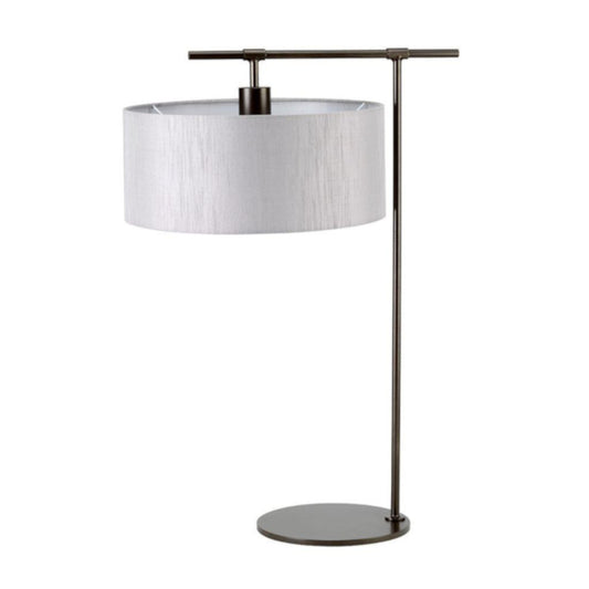 Steel 'Burkham' Brown And Silver Table Light