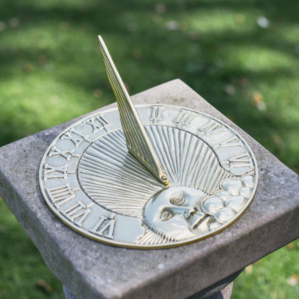 Sunrise Polished Brass Garden Sundial