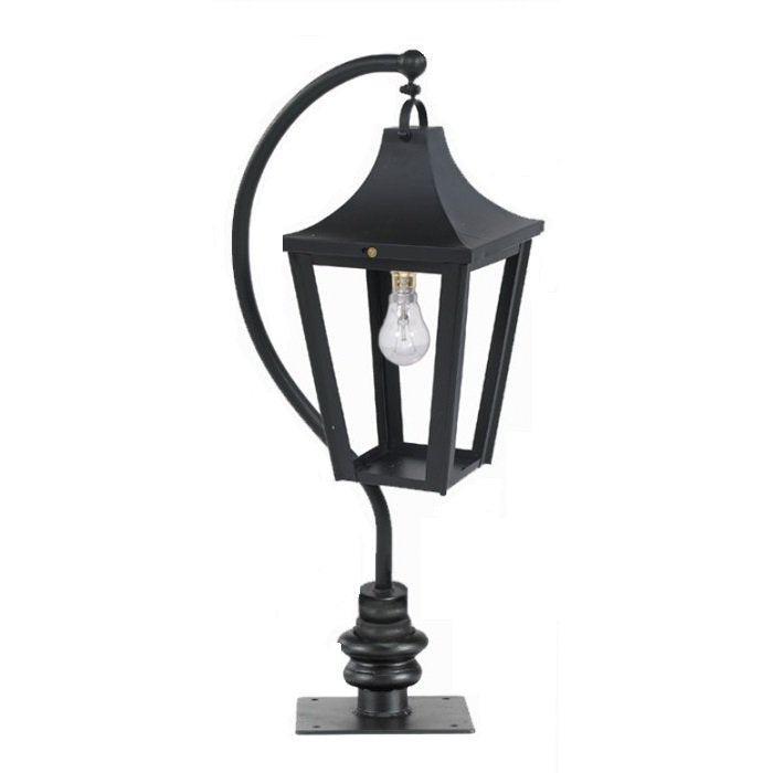 Black Swan Neck Driveway Pillar Light - 97cm