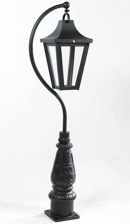 Swan Neck Black Pillar Light