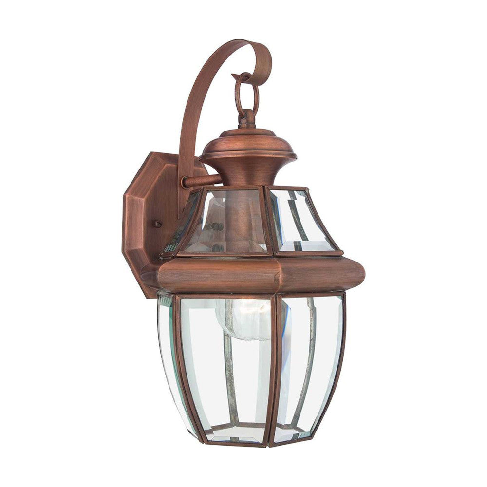 'Tapton' Antique Bronze Hexagonal Wall Light