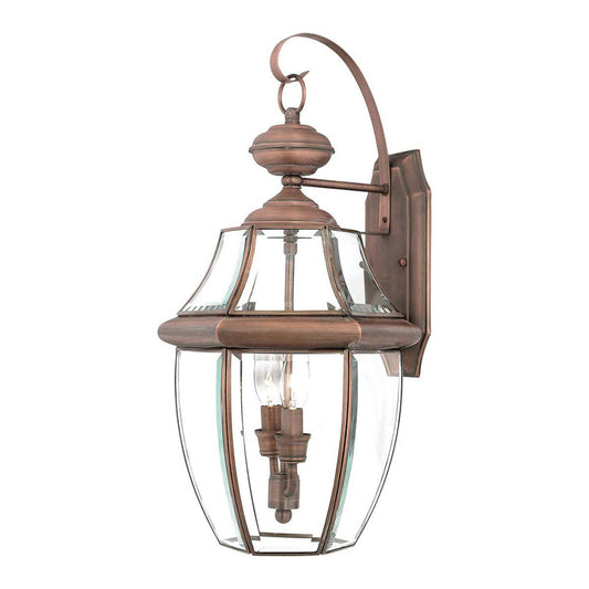 'Tapton' Large Copper Hexagonal Wall Light