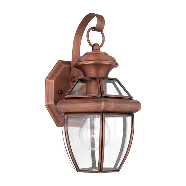 'Tapton' Small Copper Hexagonal Wall Light