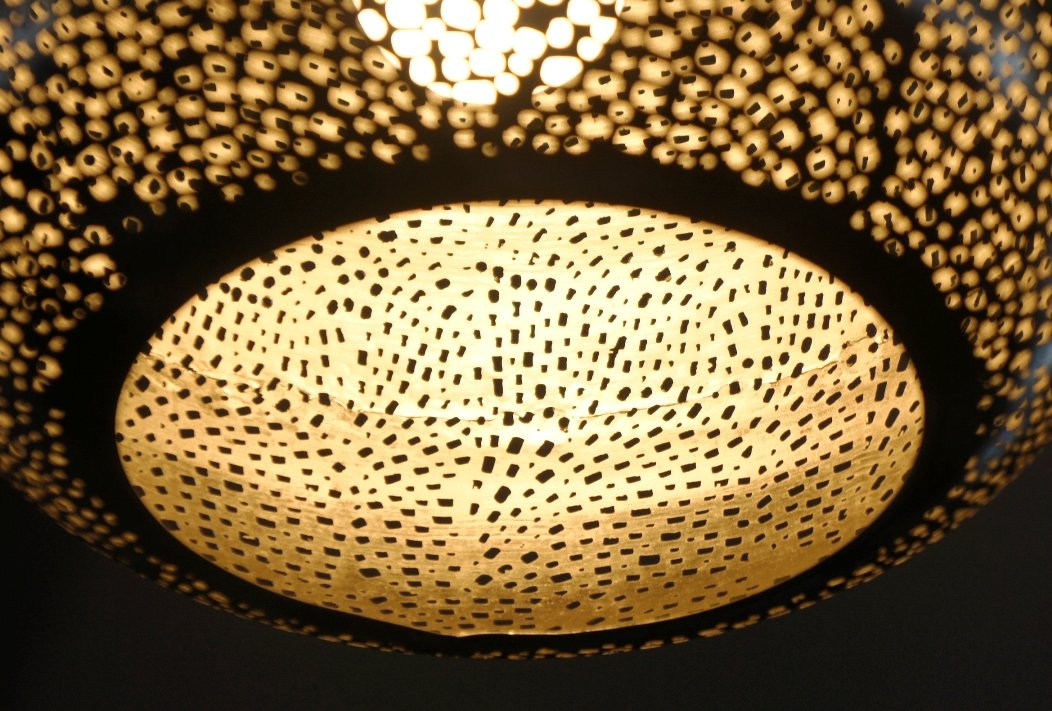 Tear drop hanging light close up