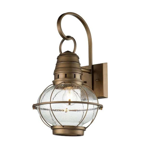 The 'Albany' Large Brass Railway Wall Light - thumbnail