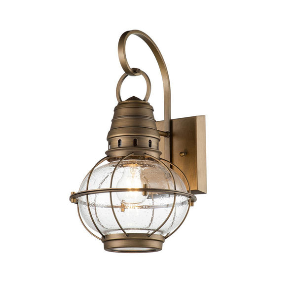 The 'Albany' Medium Brass Railway Wall Light