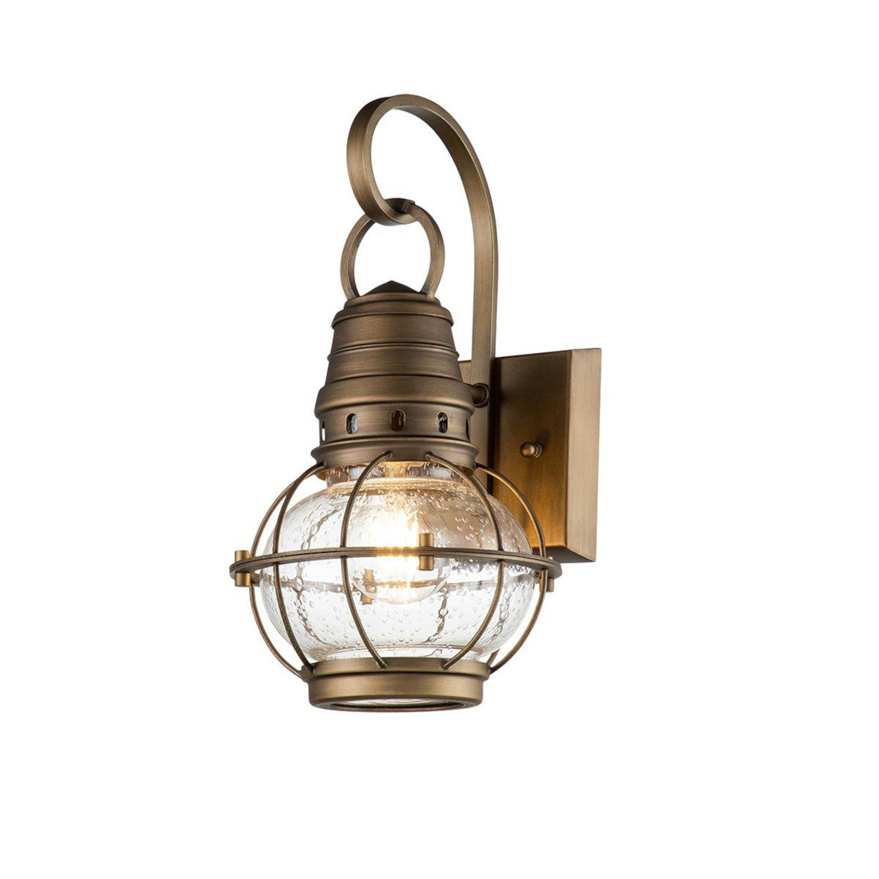 The 'Albany' Standard Brass Railway Wall Light